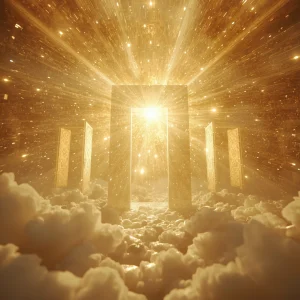 “Imagen del Ritual Éxito y Oportunidades activando puertas de éxito con energía dorada, oportunidades fluyendo.”