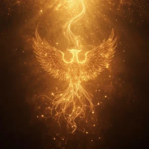 “Renacimiento personal en el Ritual Cierre de Ciclos con energía dorada expansiva.”