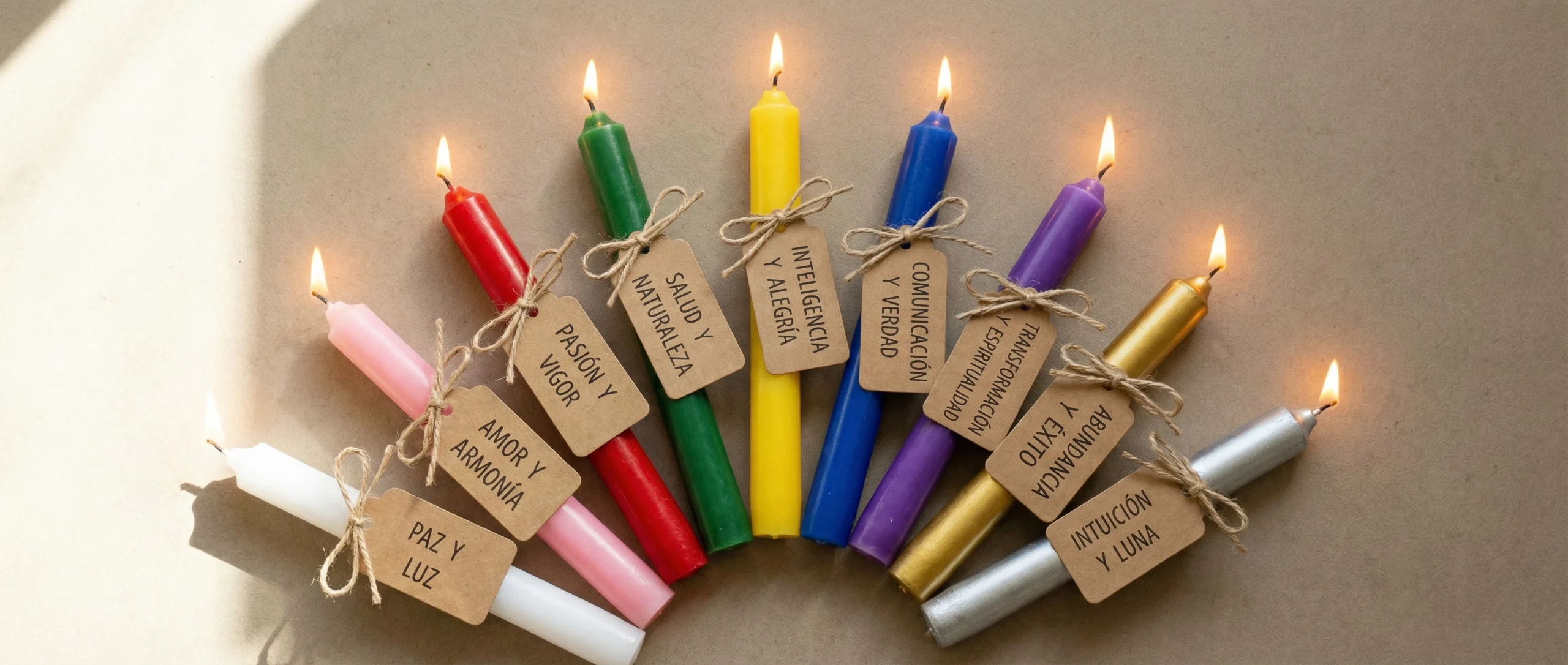 Velas por color con sus principales intenciones
