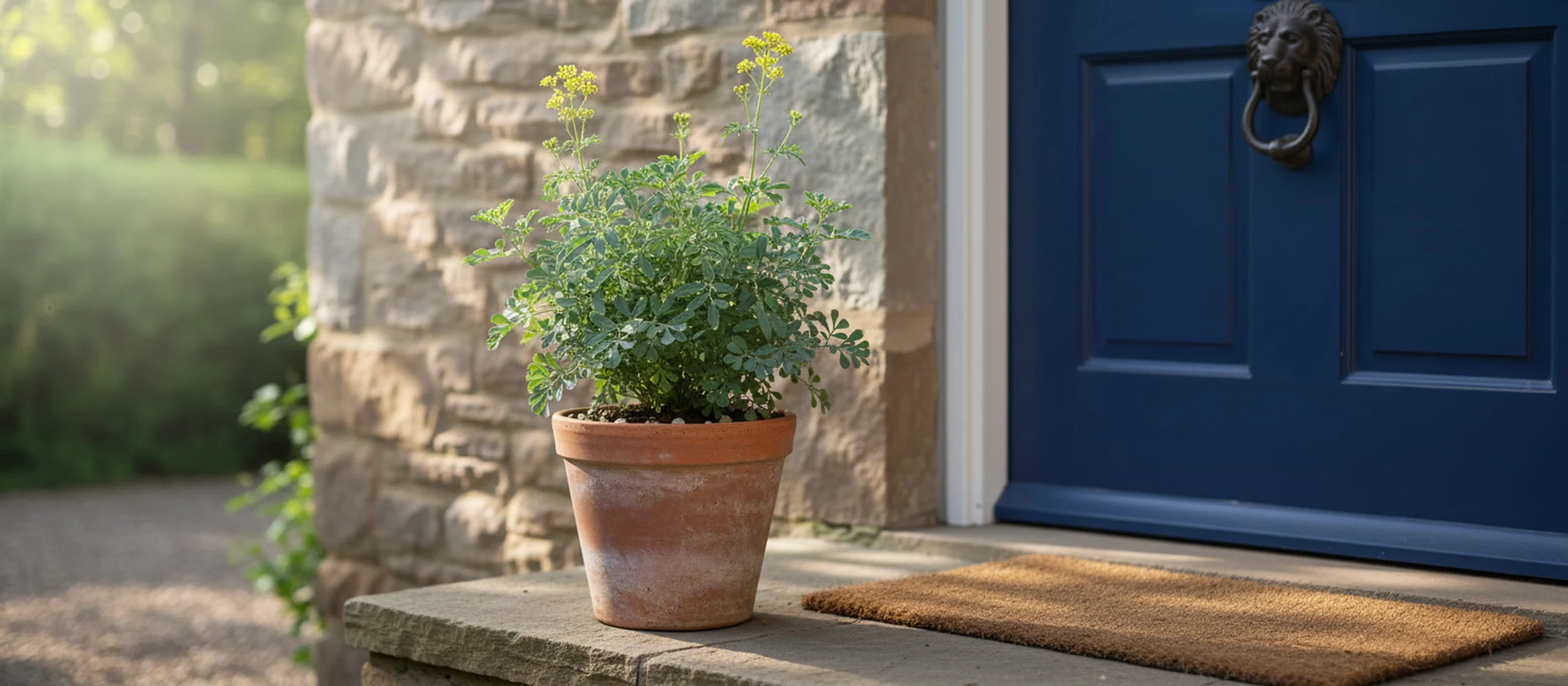 Propiedades mágicas de la ruda en la entrada del hogar