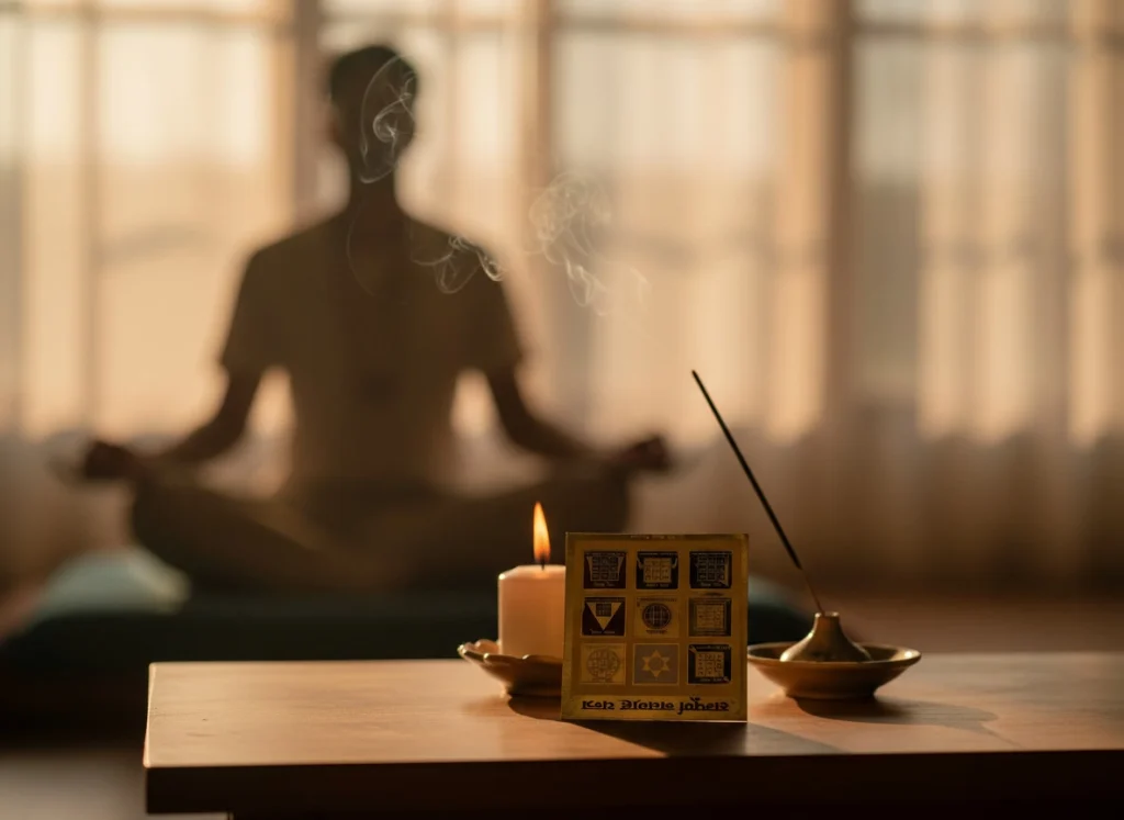 Yantra de los nueve planetas como apoyo para calmar el ruido mental y enfocarse