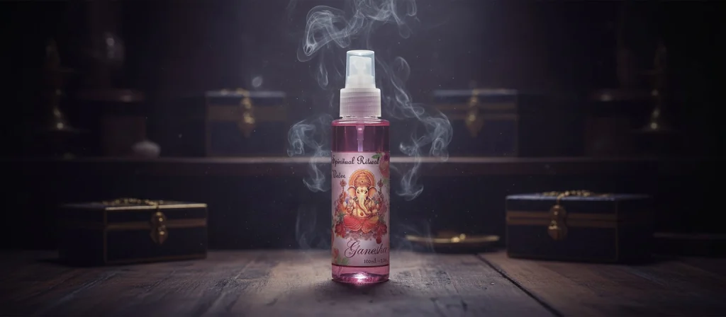 Imagen de Agua de Ganesha – despejar estancamiento y carga ambiental, estilo esotérico profesional.